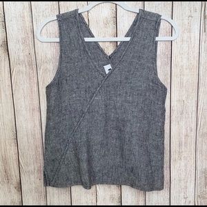 Flax linen tank top petite